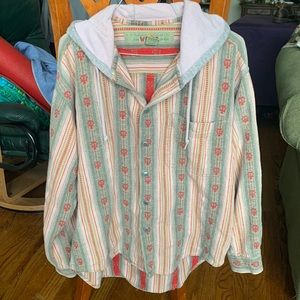 Anchor Blue Global Workwear Women’s Button-up Hoodie Sz:M